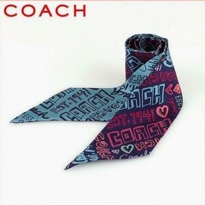 Coach Multicolor Logo Pattern Scarf